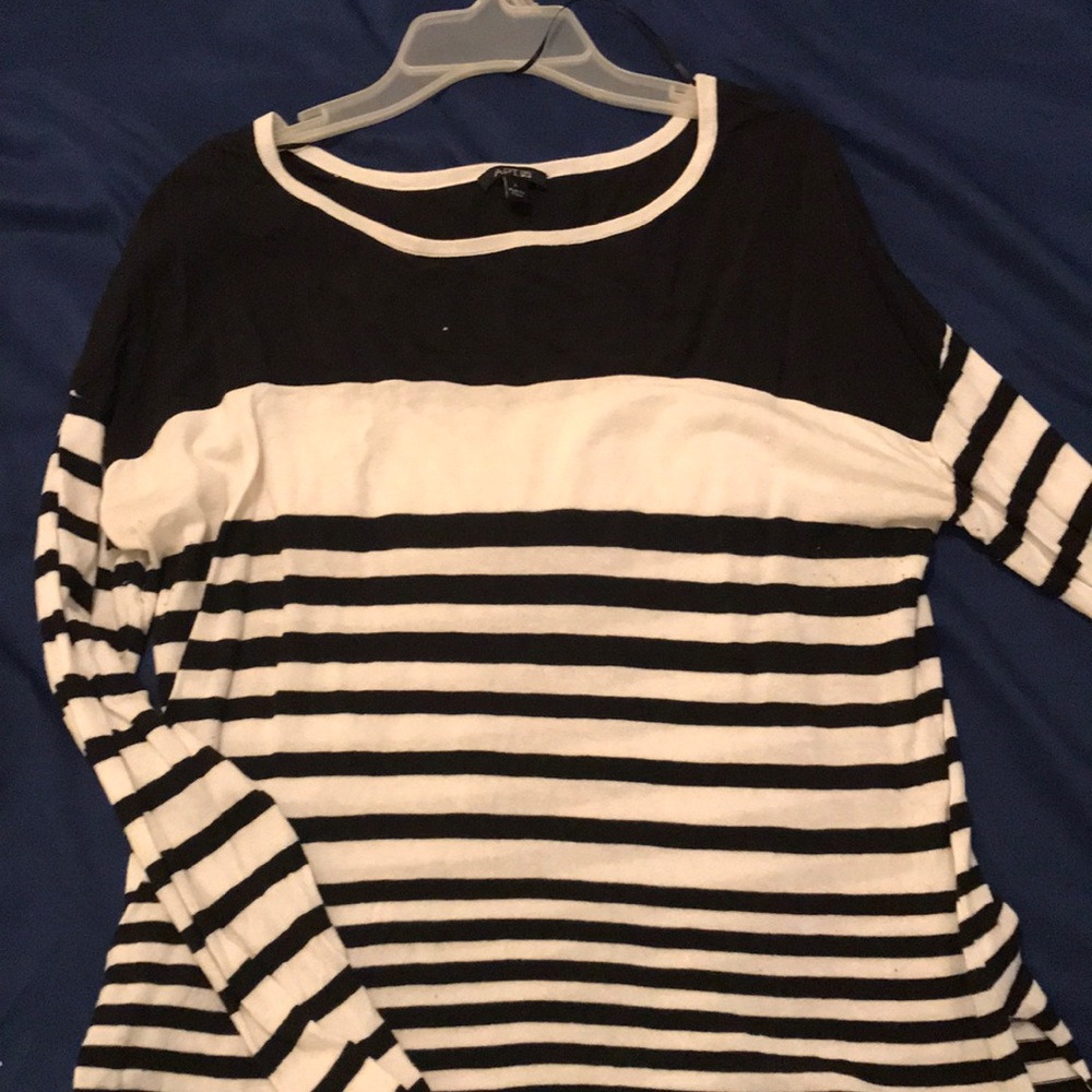 Black and white striped sweater